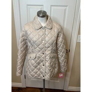 Kate Spade New York Sandstone Tan Short Quilted Jacket NWT! $198 Size XL